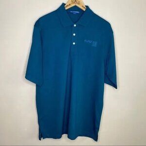 PORT AUTHORITY‎ MEN'S SEA BLUE SHORT SLEEVE POLO SHIRT SIZE LARGE-EUC